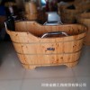 西寧泡澡木桶廠家 鋼扶手香柏木泡澡桶 泡澡木盆大木桶批發